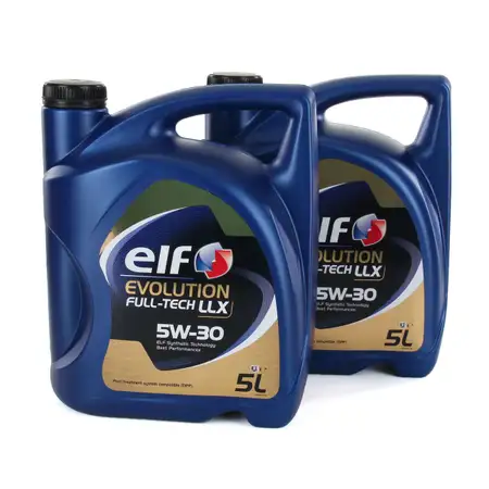 2x 5L 5 Liter elf Evolution Full-Tech LLX 5W-30 Motor&ouml;l 504.00/507.00 MB 229.51