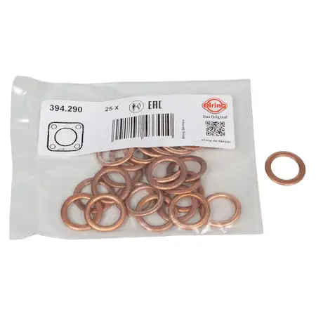 25x ELRING Dichtring &Ouml;lablassschraube f&uuml;r FORD 2.0 TDCi + VOLVO 2.0 D/CDI/TDI