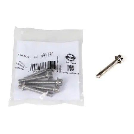 6x ELRING 896.000 Schraube Torx f&uuml;r Getriebegeh&auml;use &Ouml;lwanne M6 f&uuml;r MERCEDES-BENZ