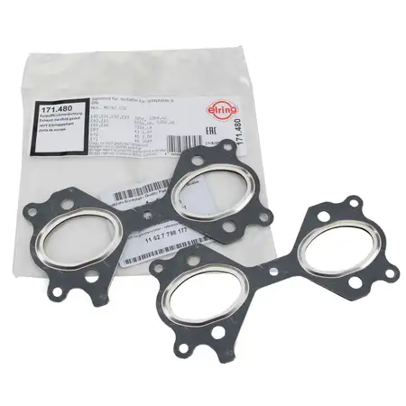 2x ELRING Abgaskr&uuml;mmerdichtung BMW E81 E46 E90 E91 E39 E60 E61 X3 E83 M47 N47