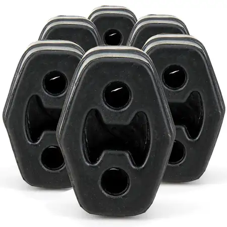 6x Halter Auspuff Gummi Aufh&auml;ngung AUDI A1 A2 A3 FORD SEAT SKODA VW GOLF POLO