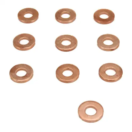 10x Dichtring Dichtscheibe Einspritzd&uuml;se f&uuml;r CITROEN PEUGEOT 1.6HDi 75/90/109 PS