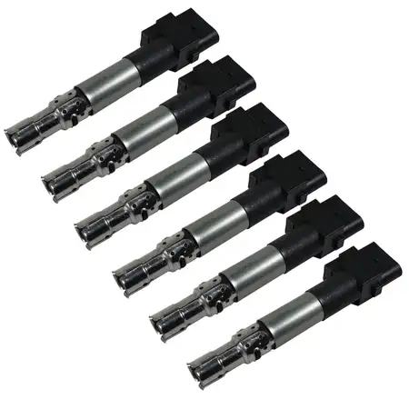 6x FACET Z&uuml;ndspule 4-polig inkl. Kerzenstecker AUDI PORSCHE SKODA VW 3.2 3.6 V6