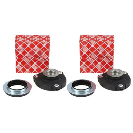 2x FEBI Federbeinlager + Kugellager AUDI A2 SEAT IBIZA SKODA FABIA VW POLO vorne