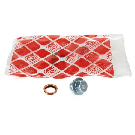 FEBI 48878 &Ouml;lablassschraube M12x1,25mm + Dichtring f&uuml;r DACIA NISSAN RENAULT