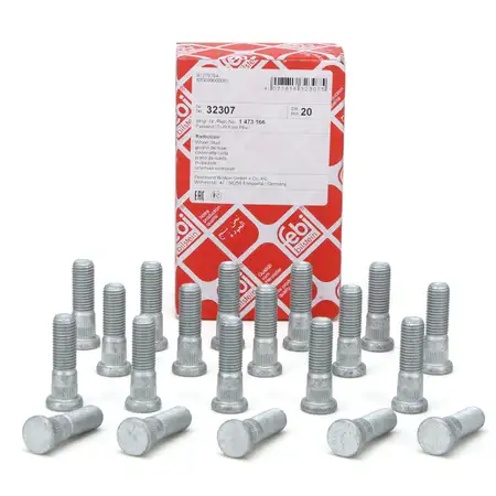 20x FEBI 32307 Radbolzen Radschrauben M12x1,5mm FORD C-MAX FIESTA FOCUS MONDEO