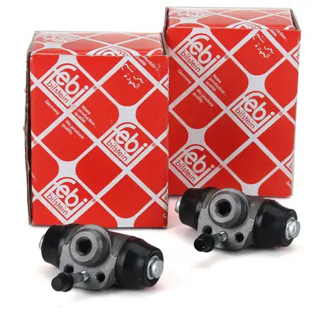 2x FEBI Radbremszylinder AUDI 80 SEAT SKODA VW Golf 2 3 Passat Polo Vento hinten