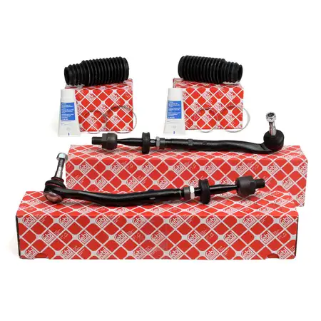 2x FEBI Spurstange + FEBI Lenkmanschette BMW 5er E39 Limousine + Touring VORNE