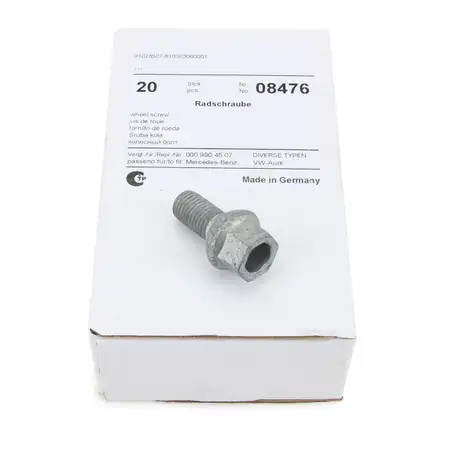 20x FEBI 08476 Radbolzen Radschrauben M12x1,5mm 19mm f&uuml;r AUDI MERCEDES-BENZ VW