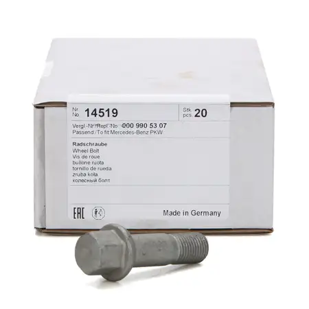 20x FEBI 14519 Radbolzen Radschrauben M14x1,5mm 20mm f&uuml;r MERCEDES-BENZ