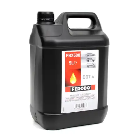 FERODO FBX500 Bremsfl&uuml;ssigkeit Kupplungsfl&uuml;ssigkeit DOT 4 - 5 Liter