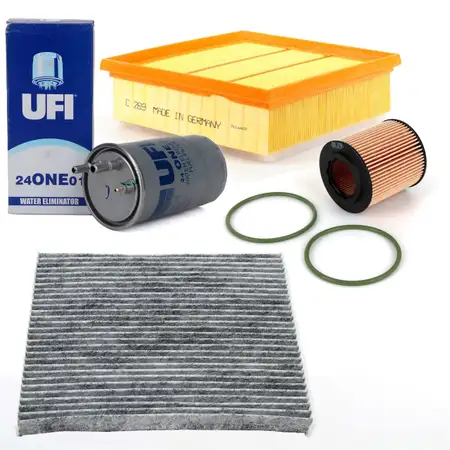Inspektionskit Filterpaket Filterset f&uuml;r Fiat Grande Punto (199) 1.9 D Multijet