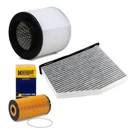 Inspektionskit Filterpaket Filterset f&uuml;r AUDI A8 (4H_) 6.3 W12 quattro 500 PS