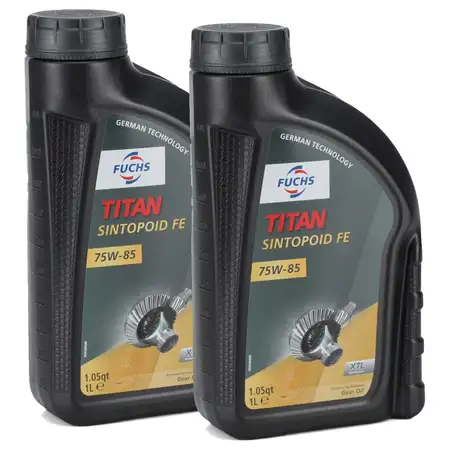 FUCHS Achs&ouml;l Achsgetriebe&ouml;l TITAN SINTOPOID FE SAE 75W-85 API GL-5 - 2 Liter