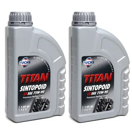 FUCHS Getriebe&ouml;l Achsgetriebe&ouml;l TITAN SINTOPOID SAE LS 75W-90 75W90 - 2L 2 Liter