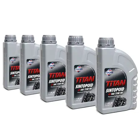 FUCHS Getriebe&ouml;l Achsgetriebe&ouml;l TITAN SINTOPOID SAE LS 75W-90 75W90 - 5L 5 Liter