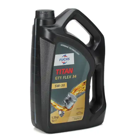 FUCHS Motor&ouml;l TITAN GT1 Flex 34 5W-30 5W30 MB 226.51 229.51 RN0720 - 5L 5 Liter
