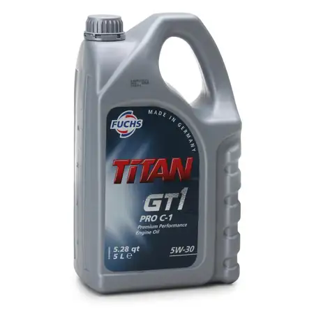 FUCHS &Ouml;l Motor&ouml;l TITAN GT1 PRO C-1 5W30 5L 5 Liter f&uuml;r FORD JAGUAR LAND ROVER