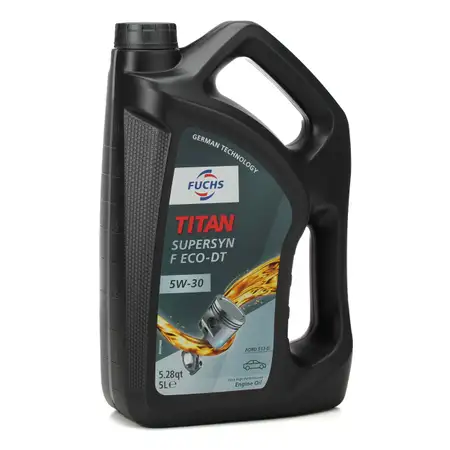 FUCHS MOTOR&Ouml;L TITAN SuperSyn F Eco-DT 5W-30 ACEA A5/B5 FORD M2C913-C 5L 5 Liter