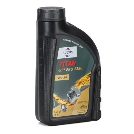 FUCHS Motor&ouml;l &Ouml;l TITAN GT1 PRO 2290 5W-30 5W30 ACEA C2 PSA B71 2290 - 1L 1 Liter
