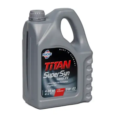 FUCHS Motor&ouml;l TITAN SuperSyn LongLife 5W-40 VW 502.00/505.00 MB 229.5 4L 4 LITER