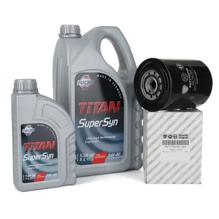 FUCHS MOTOR&Ouml;L TITAN SuperSyn 5W-40 6L 6 Liter + ORIGINAL &Ouml;lfilter 71753740