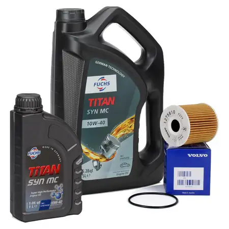 FUCHS MOTOR&Ouml;L TITAN SYN MC 10W40 6L 6 Liter + ORIGINAL &Ouml;lfilter 1275810