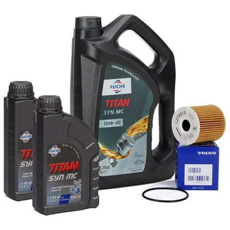 FUCHS MOTOR&Ouml;L TITAN SYN MC 10W40 7L 7 Liter + ORIGINAL &Ouml;lfilter 1275810