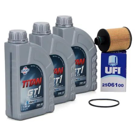FUCHS Motor&ouml;l TITAN GT1 Flex 23 5W30 3L 3 Liter + ORIGINAL &Ouml;lfilter 71751128