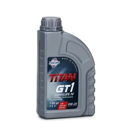 FUCHS Motor&ouml;l &Ouml;l TITAN GT1 LONGLIFE IV 0W-20 0W20 VW 508.00/509.00 1 Liter 1L