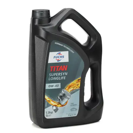 FUCHS MOTOR&Ouml;L TITAN SuperSyn Longlife 0W-40 ACEA A3/B4 FORD M2C937-A 5L 5 Liter