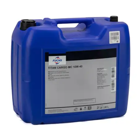 FUCHS Motor&ouml;l &Ouml;L TITAN CARGO MC 10W-40 10W40 MB 228.5 VOLVO VDS-3 - 20L 20 Liter
