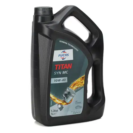 FUCHS MOTOR&Ouml;L TITAN SYN MC 10W40 ACEA A3/B4 MB 229.3 VW 501.01 505.00 - 5 Liter
