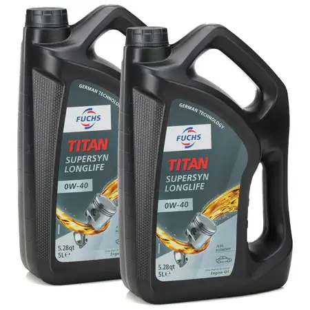FUCHS MOTOR&Ouml;L TITAN SuperSyn Longlife 0W-40 ACEA A3/B4 FORD M2C937-A 10 Liter