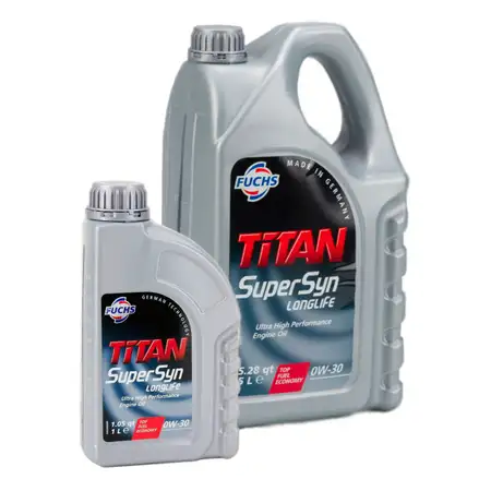 FUCHS Motor&ouml;l &Ouml;L TITAN SUPERSYN LONGLIFE 0W30 MB 229.5 VW 502/505.00 - 6 Liter