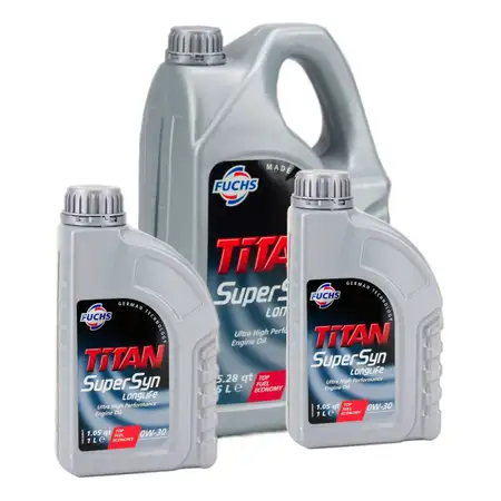 FUCHS Motor&ouml;l &Ouml;L TITAN SUPERSYN LONGLIFE 0W30 MB 229.5 VW 502/505.00 - 7 Liter