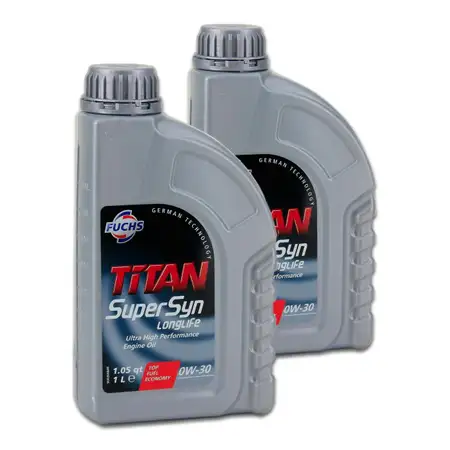 FUCHS Motor&ouml;l &Ouml;L TITAN SUPERSYN LONGLIFE 0W30 MB 229.5 VW 502/505.00 - 2 Liter