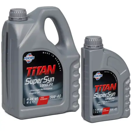 FUCHS Motor&ouml;l TITAN SuperSyn LongLife 5W-40 VW 502.00/505.00 MB 229.5 5L 5 LITER
