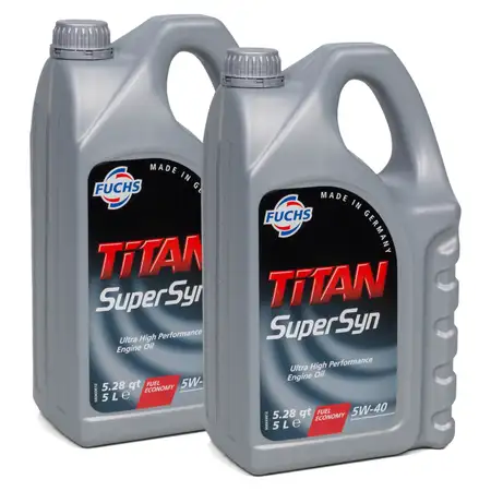FUCHS MOTOR&Ouml;L TITAN SuperSyn 5W-40 VW 502.00/505.00 MB 229.3 RN0700 10L 10 Liter