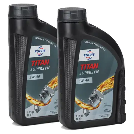 FUCHS MOTOR&Ouml;L TITAN SuperSyn 5W-40 VW 502.00/505.00 MB 229.3 RN0700 - 2L 2 Liter