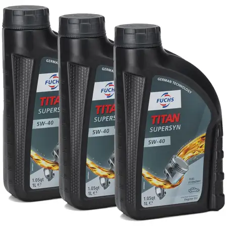 FUCHS MOTOR&Ouml;L TITAN SuperSyn 5W-40 VW 502.00/505.00 MB 229.3 RN0700 - 3L 3 Liter