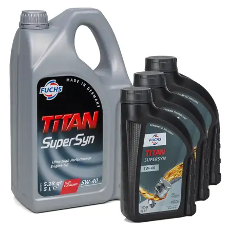 FUCHS MOTOR&Ouml;L TITAN SuperSyn 5W-40 VW 502.00/505.00 MB 229.3 RN0700 - 8L 8 Liter