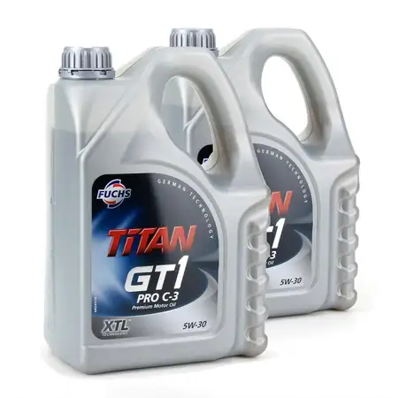 FUCHS MOTOR&Ouml;L TITAN GT1 Pro C-3 5W30 5W-30 VW 504.00 507.00 MB 229.51 8L 8 Liter