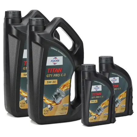 FUCHS MOTOR&Ouml;L TITAN GT1 Pro C-3 5W30 5W-30 VW 504.00 507.00 MB 229.51 10 Liter