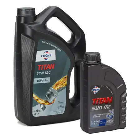 FUCHS MOTOR&Ouml;L TITAN SYN MC 10W40 ACEA A3/B4 MB 229.3 VW 501.01 505.00 - 6 Liter