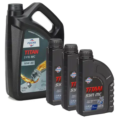 FUCHS MOTOR&Ouml;L TITAN SYN MC 10W40 ACEA A3/B4 MB 229.3 VW 501.01 505.00 - 8 Liter
