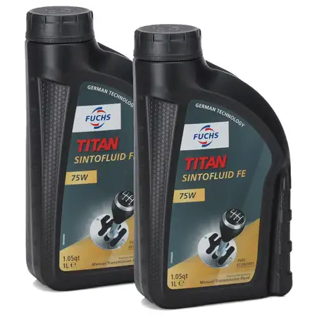 FUCHS Getriebe&ouml;l Schaltgetriebe&ouml;l TITAN Sintofluid FE SAE 75W API GL-4 - 2 Liter