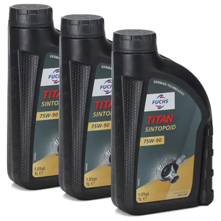 FUCHS Getriebe&ouml;l Achsgetriebe&ouml;l TITAN SINTOPOID SAE 75W-90 75W90 - 3L 3 Liter