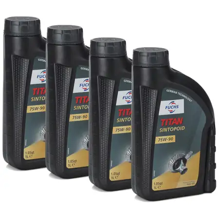 FUCHS Getriebe&ouml;l Achsgetriebe&ouml;l TITAN SINTOPOID SAE 75W-90 75W90 - 4L 4 Liter