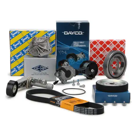 CONTI Keilrippenriemen Wasserpumpe Rollen Riemenscheibe CITROEN MINI PEUGEOT 95-156 PS